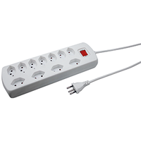 Steckdosenleiste POWER EASY 11xT13 1.5m mit Schalter ws