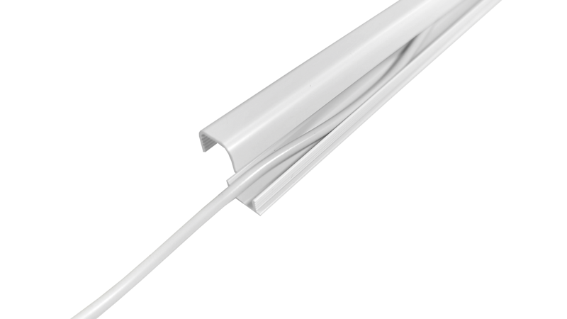 Multi canal de câble 11x9mm 4 barres 1m autocollant blanc