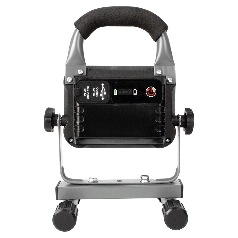 WORKLIGHT LED Akku-Strahler 15W mit Traggriff und Standfuss, grau